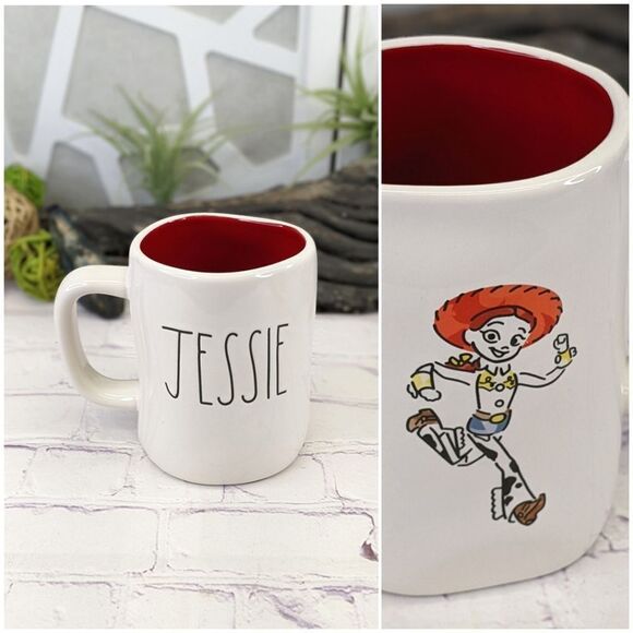 Rae Dunn JESSIE Disney PIXAR's Toy Story Double-Sided White/Red Ceramic Mug - Picture 1 of 8